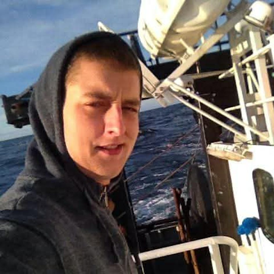 Mads Nielsen på trawleren i Nordsøen